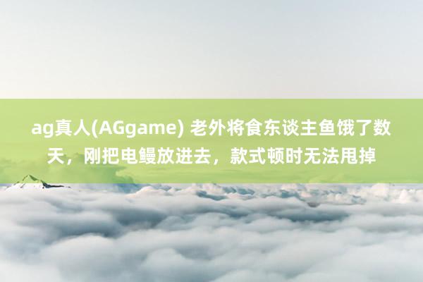 ag真人(AGgame) 老外将食东谈主鱼饿了数天，刚把电鳗放进去，款式顿时无法甩掉