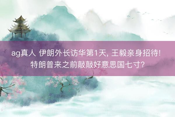 ag真人 伊朗外长访华第1天， 王毅亲身招待! 特朗普来之前敲敲好意思国七寸?